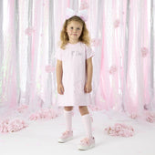 A'Dee Girls Pale Pink Handbag Dress
